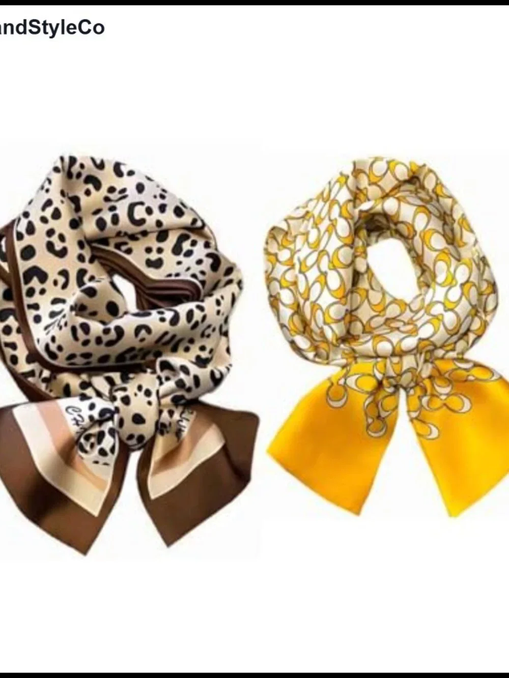 2 Pack Silk Feel Satin Scarves Long Thin Fashion Accessories Gift 5.9x57